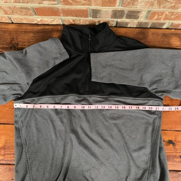 The North Face Men's Large Gray Black 1/4 Zip Pullover Long Sleeve Shirt EUC - Picture 10 of 12